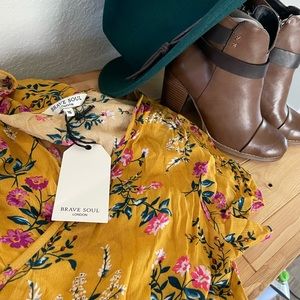 Brave Soul Plus Belle Floral Print Wrap Dress - BRAND NEW WITH TAGS